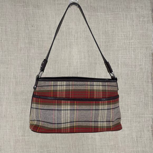 Etienne Aigner Preppy Plaid Shoulder Bag, Purse, Lots pockets, Exc Cond. - Picture 3 of 10